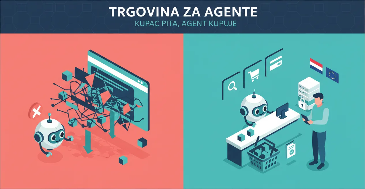 AI agent koji na jednoj trgovini luta sučeljem, a na drugoj dobiva gotove radnje i dovršava kupnju